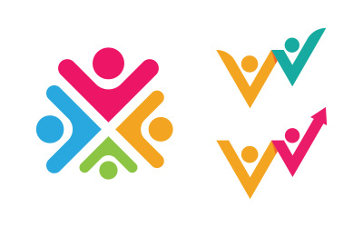 Мережа груп догляду за людьми та дизайн соціального логотипу v.34