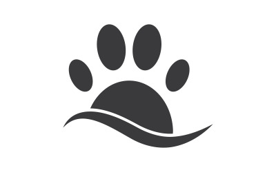 Paw Logo Pet Animal ilustracja wektorowa projekt v.3
