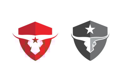 Plantilla de logotipo de cuerno de Tauro, ilustración vectorial, diseño v.9