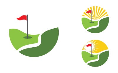Sport Golf Vector icoon Logo ontwerp illustratie Sjabloon v.15