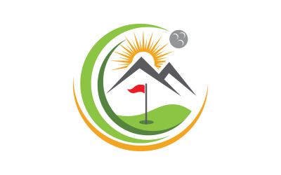 Sport Golf Wektor ikona Logo projekt ilustracja Szablon v.14