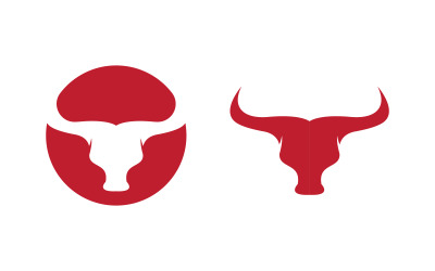 Taurus Horn logó sablon vektoros ikon illusztráció tervezés v.15