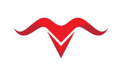 Taurus Horn logó sablon vektoros ikon illusztráció tervezés v.21