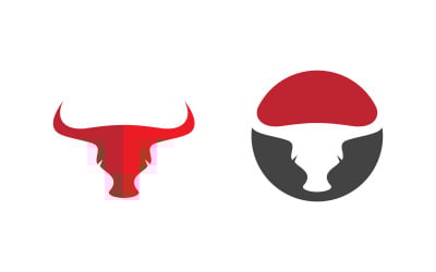 Taurus Horn Logo Template vector icon illustration design v.13