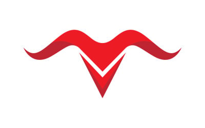 Taurus Horn Logo Vorlage Vektorsymbol Illustration Design v.21