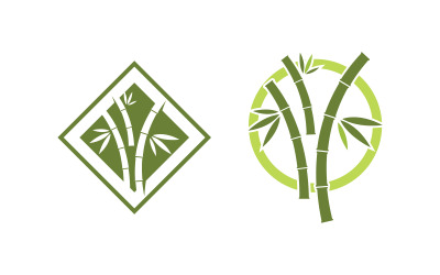 Ikona wektorowa bambusa Szablon projektu ilustracji logo vv.4