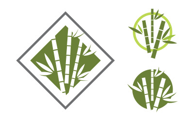 Modèle de conception d&amp;#39;illustration de logo d&amp;#39;icône vectorielle de bambou vv.3