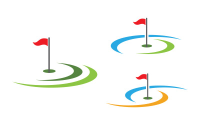Sport Golf Wektor ikona Logo projekt ilustracja Szablon v.11