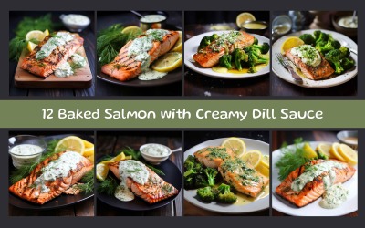 Salmone al forno con salsa cremosa all&amp;#39;aneto