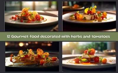 Dania dla smakoszy zdobione ziołami i pomidorami