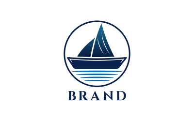 Small Sailing Boat Logo Design
