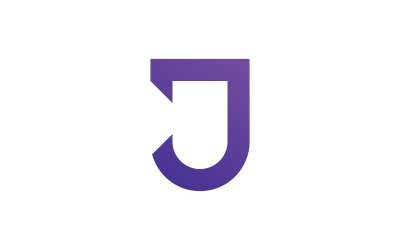 Harf J logo simgesi tasarım şablonu V2