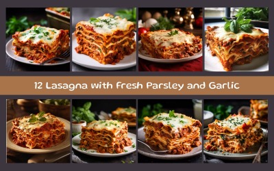 Lasagna con prezzemolo fresco e aglio