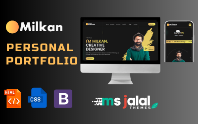 Milkan-Kişisel Portföy Çok Sayfalı HTML Şablonu