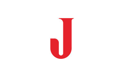 Modello di progettazione dell&amp;#39;icona del logo della lettera J V11