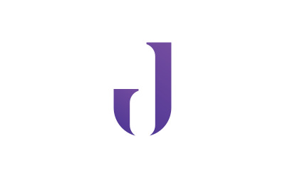 Modello di progettazione dell&amp;#39;icona del logo della lettera J V4