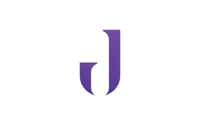 Szablon projektu ikony logo litery J V4