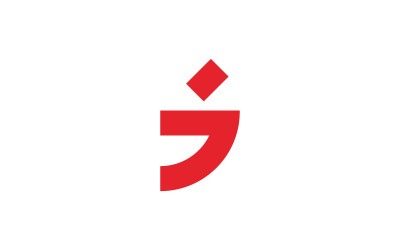 Szablon projektu ikony logo litery J V9