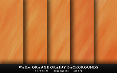 Warme orangefarbene körnige Texturhintergründe