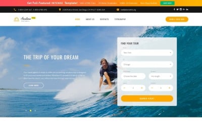 Безкоштовна адаптивна HTML5 тема для шаблону веб-сайту туристичного агентства