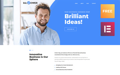 "Free WordPress Business Theme" Responsive WordPress thema №51636