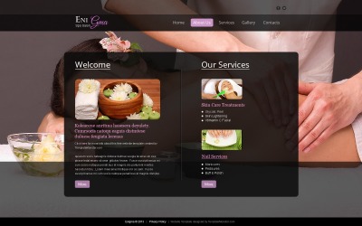 Modello di sito web gratuito per salone spa