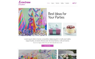 Plantilla HTML5 gratuita para sitio web de sitio de entretenimiento