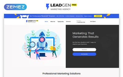 Thème HTML5 gratuit pour le modèle de site Web d'agence de marketing