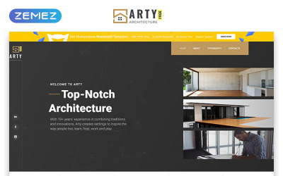 Zdarma téma HTML5 - Šablona webových stránek architektury