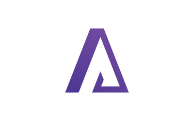 Elemento di design del modello vettoriale del logo della lettera A v7