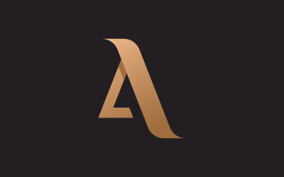 Elemento modello vettoriale del logo della lettera A v5