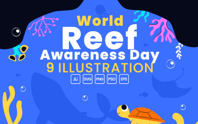 9. Światowy Dzień Świadomości Rafy Ilustracja
