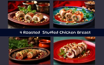 Жареная фаршированная куриная грудка