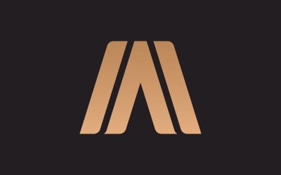Elemento di design del modello vettoriale del logo della lettera A v0
