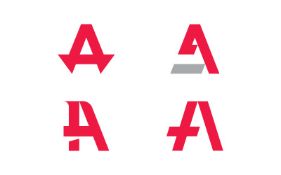 Elemento di design del modello vettoriale del logo della lettera A v13