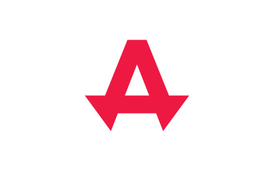 Plantilla de diseño de logotipo vectorial con letra A (v12)