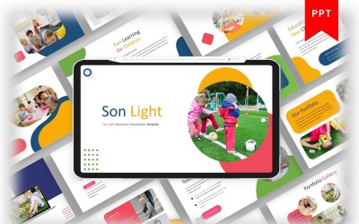 Sonlight - Plantilla de PowerPoint sobre educación