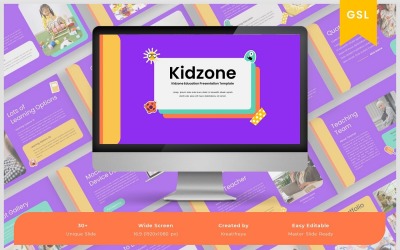 Kidzone – Google Slide-Vorlage für Bildung