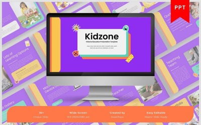 Kidzone - Szablon PowerPointa Edukacyjnego