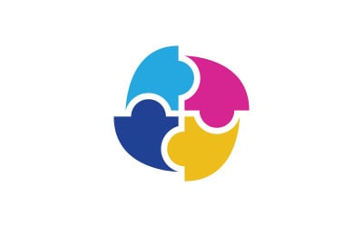 Human care group network and social logo design v.50
