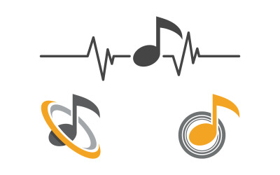 Music note Icon Logo Vector illustration design template v.7