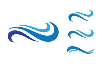 Su dalgası sıvı vektör Logo illüstrasyon tasarımı V1.91
