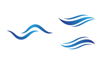 Wasserwellen-Flüssigkeitsvektor-Logo-Illustrationsdesign V1.81