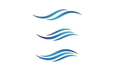 Water wave liquid vector Logo illustration design V1.83