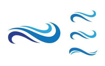 Water wave liquid vector Logo illustration design V1.91