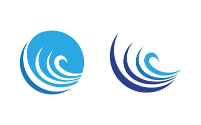 Water wave liquid vector Logo illustration design V1.92