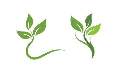 Doğa yaprak ekolojisi vegan konsept Logo illüstrasyonu v.109