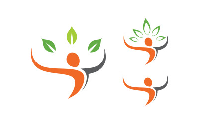 Gesundes Leben Menschliches Zeichen Logo Zeichen Illustration v.241