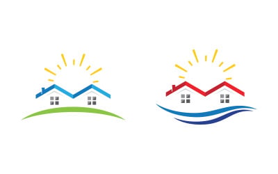 Home industrial Property concept icon logo illustration vv.188