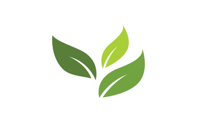 Illustrazione del logo del concetto vegano di ecologia foglia natura v.116